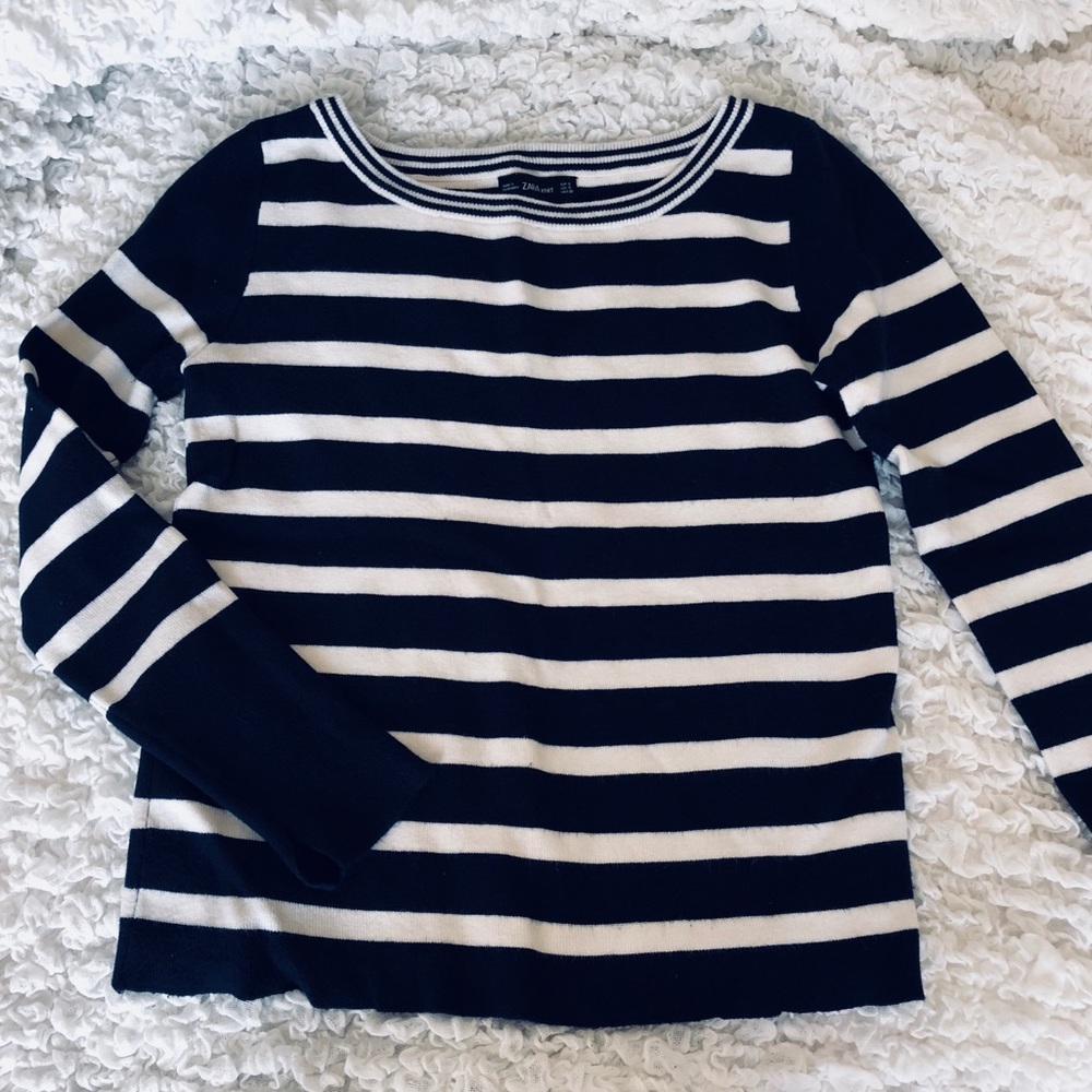 Zara striped knit sweater
